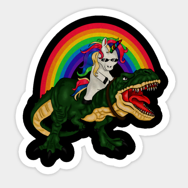 T Rex Unicorn Lover, Unicorn dinosaur Sticker by logiamerch