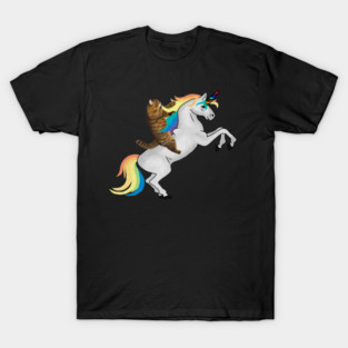 Funny Cat riding Unicorn, Love Unicorns T-Shirt