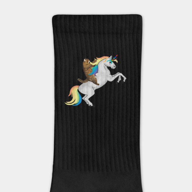 Funny Cat riding Unicorn, Love Unicorns by logiamerch