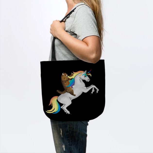 Funny Cat riding Unicorn, Love Unicorns by logiamerch