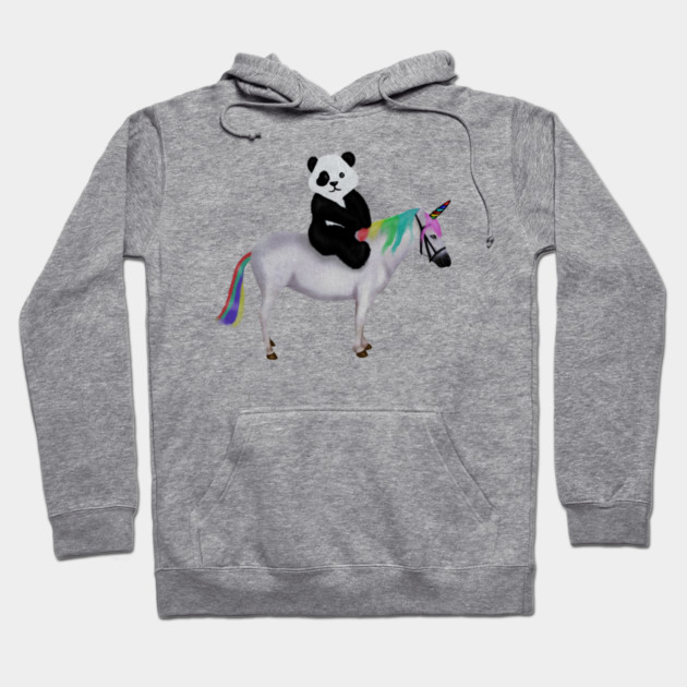 Cute Panda riding Unicorn, Birthday Girl, Women Hoodie by logiamerch
