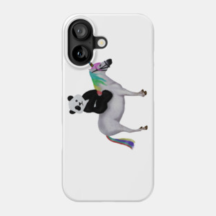 Cute Panda riding Unicorn, Birthday Girl, Women Phone Case