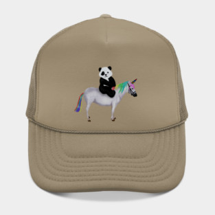 Cute Panda riding Unicorn, Birthday Girl, Women Hat