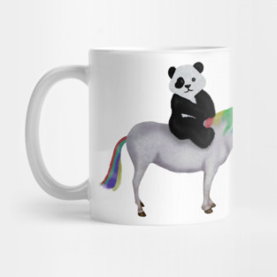 Cute Panda riding Unicorn, Birthday Girl, Women Mug