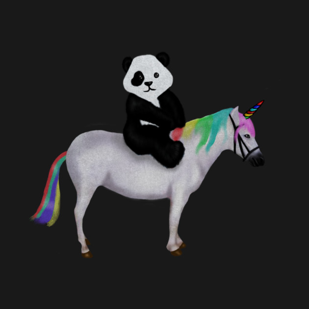 Cute Panda riding Unicorn, Birthday Girl, Women by logiamerch