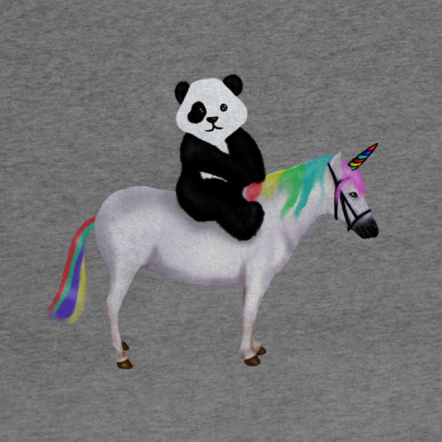 Cute Panda riding Unicorn, Birthday Girl, Women by logiamerch