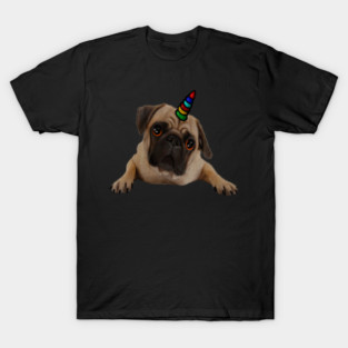 Cute Pug Dog Unicorn T-Shirt