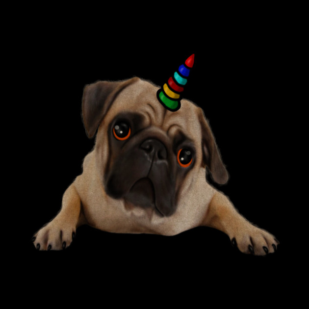 Cute Pug Dog Unicorn by logiamerch