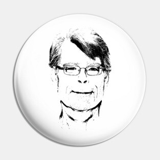 Stephen King Pop Art Portrait Pin