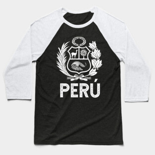 Peru Coat of arms - vintage design Baseball T-Shirt