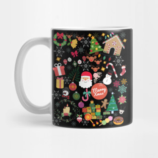 Christmas patterns gifts, santa, candy, snowman holiday Mug