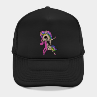 Unicorn Dabbing Skull Zombie Halloween Hat