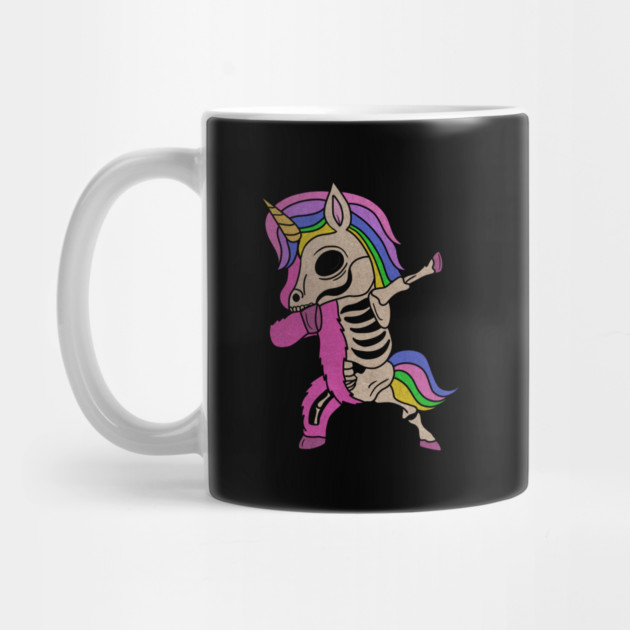 Unicorn Dabbing Skull Zombie Halloween by logiamerch