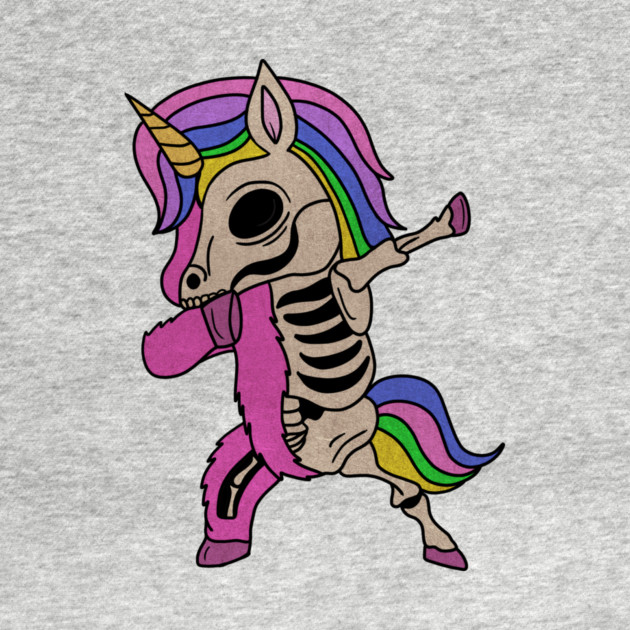 Unicorn Dabbing Skull Zombie Halloween by logiamerch