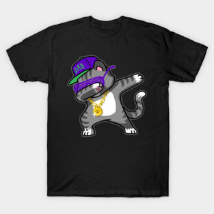 Dabbing Cat Funny Shirt Dab Hip Hop Dabbing Kitten T-Shirt