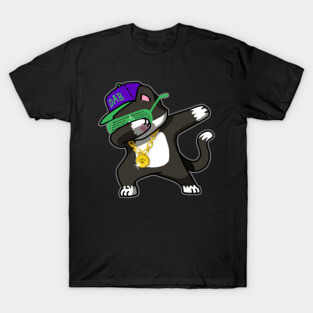 Dabbing Cat Funny Shirt Dab Hip Hop Dabbing Kitten T-Shirt
