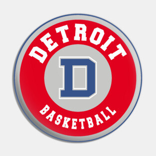 Detroit basketball Pin