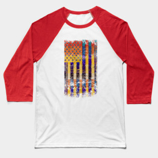Retro American Flag Baseball T-Shirt