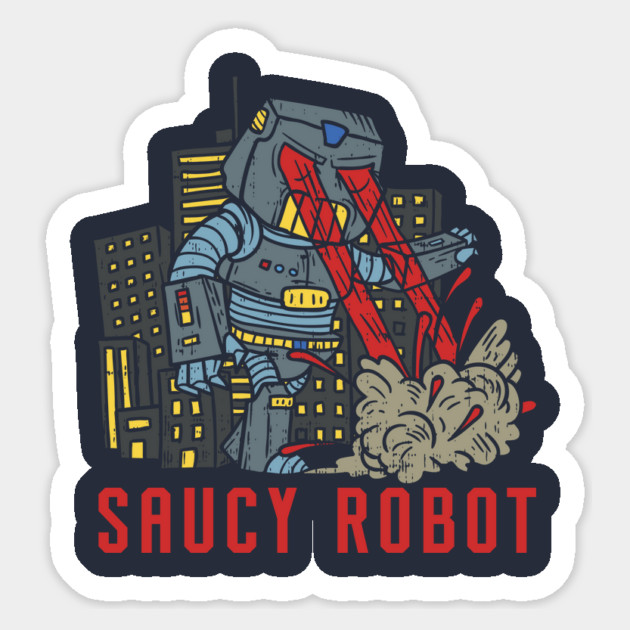 Saucy Robot Sticker by Cosmo Gazoo