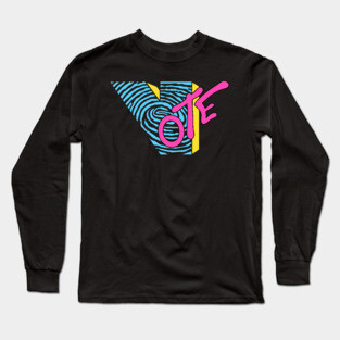 Vote - 80s MTV Style Long Sleeve T-Shirt