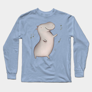 Dancing Hippo Long Sleeve T-Shirt