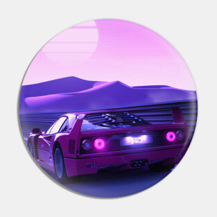 F40 Synthwave Pin