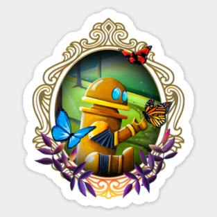 Bot & the Butterflies Sticker