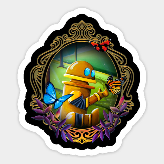 Bot & the Butterflies Magnet by Rocket Girl