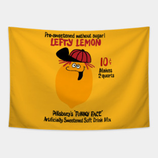 Lefty Lemon "Funny Face" Tapestry