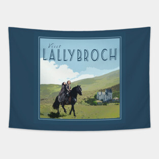 Visit Lallybroch Vintage Travel Poster Tapestry