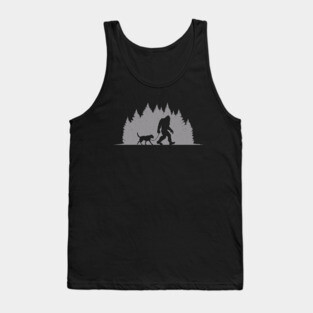 Bigfoot Forest Dog Walker for Animal Lovers Tank Top