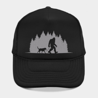 Bigfoot Forest Dog Walker for Animal Lovers Hat
