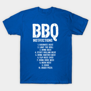 Funny BBQ Instructions T-Shirt
