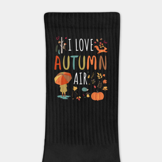 I Love Autumn Air Leaves Design by creative