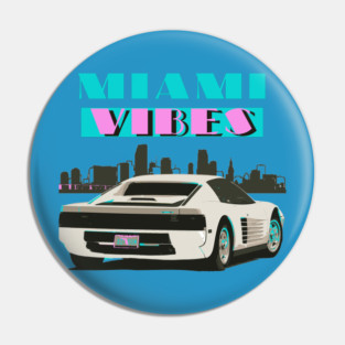 Miami Vibes White Testarossa Pin