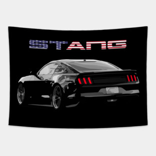 Mustang Patriotic Tapestry