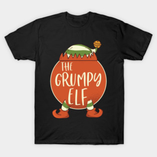 Grumpy Elf Family Christmas Costume Outfits Pajamas T-Shirt