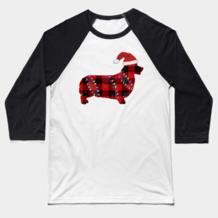 corgi dog christmas Baseball T-Shirt