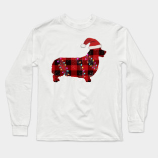 corgi dog christmas Long Sleeve T-Shirt