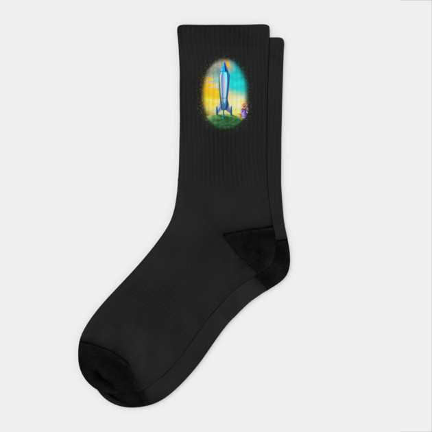 The Moon Mission Socks by Rocket Girl