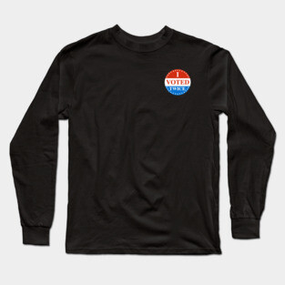 I VOTED TWICE Sticker Long Sleeve T-Shirt