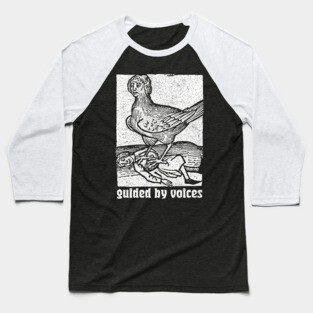 Guided By Voices / Retro Woodcut Illustration Baseball T-Shirt