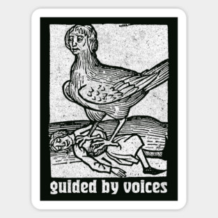 Guided By Voices / Retro Woodcut Illustration Sticker