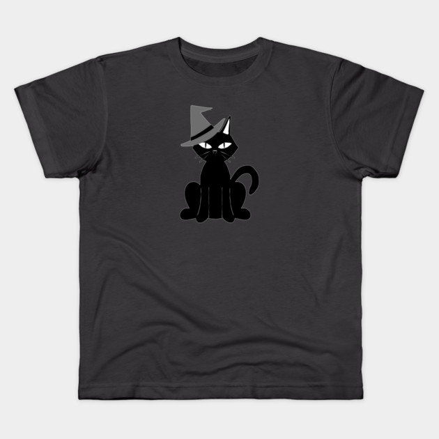 CAT AND AWITCH HAT Kids T-Shirt by droidmonkey