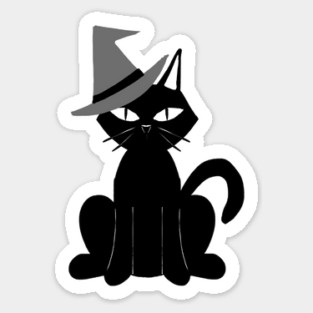 CAT AND AWITCH HAT Magnet