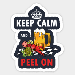 Peel on - Crawfish, beer, weedend, summer, crawfish boil, cray, crayfish, food Sticker