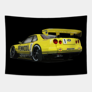 Nissan Skyline GTR (R34) Racecar Tapestry