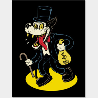 Big Bad Wolf Money Bags Posters and Art