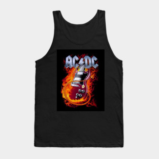 ACDC Guitar Fire Tank Top