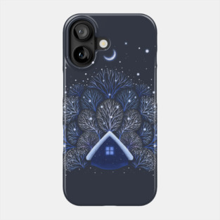 Tiny House - Snowy Night Phone Case